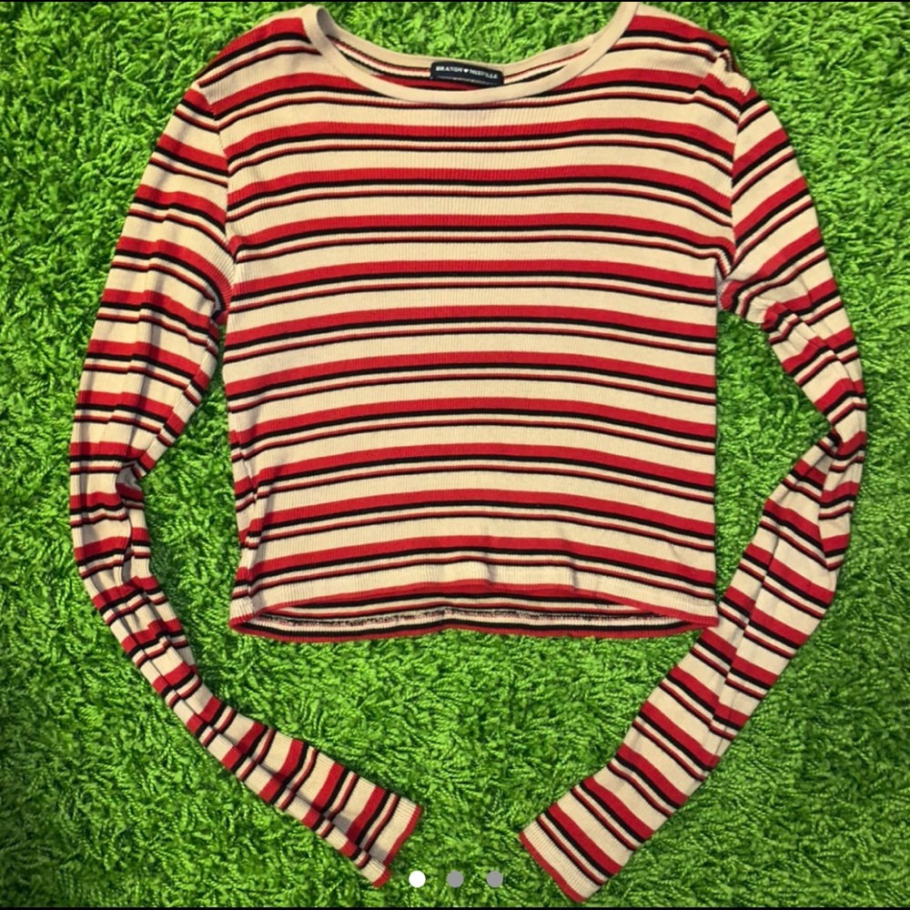 Brandy Melville santana ribbed striped top